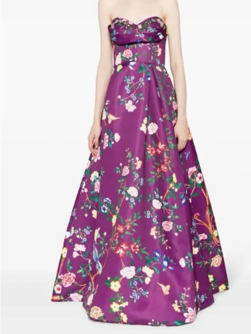 Marchesa Notte floral motif gown